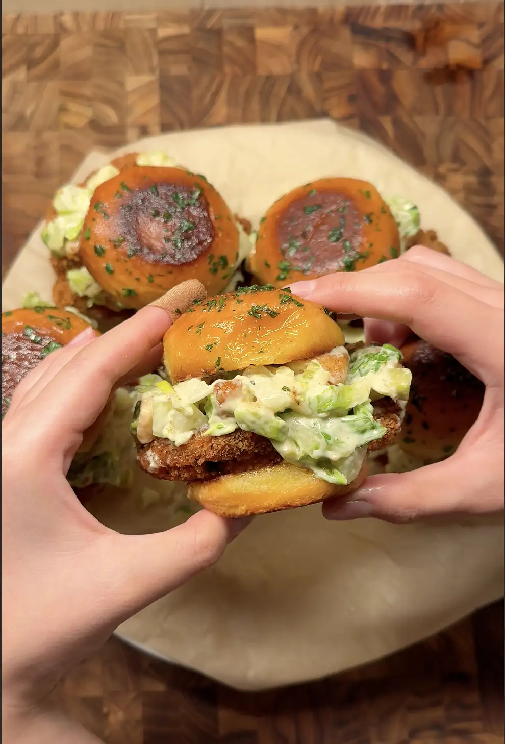 Chicken Caesar Garlic Sliders