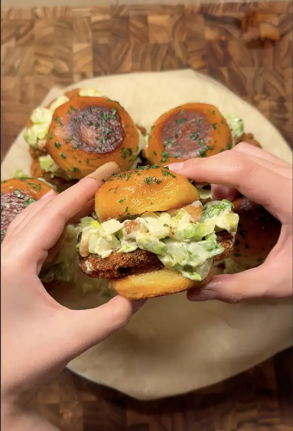 Chicken Caesar Garlic Sliders
