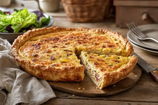 La nata fresca no es el único ingrediente útil para una quiche exitosa: otro producto común la hace aún más jugosa
