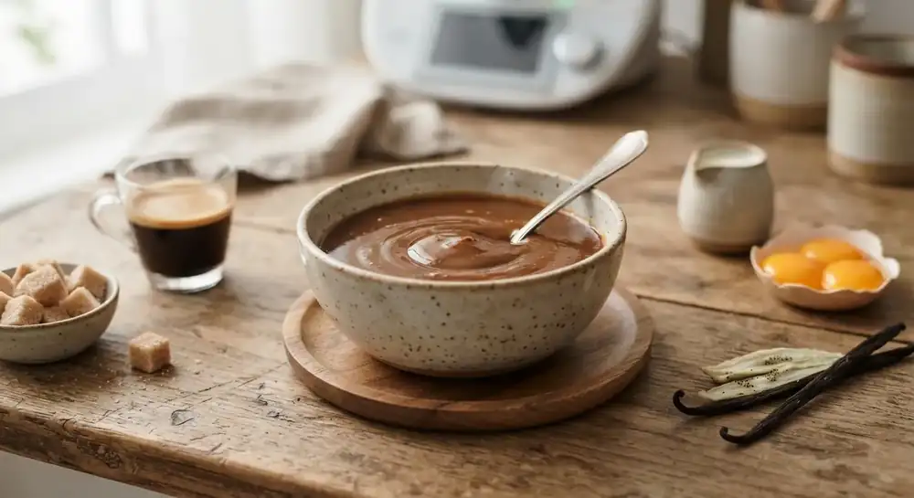 How to prepare a sweet coffee sauce with a Thermomix step by step