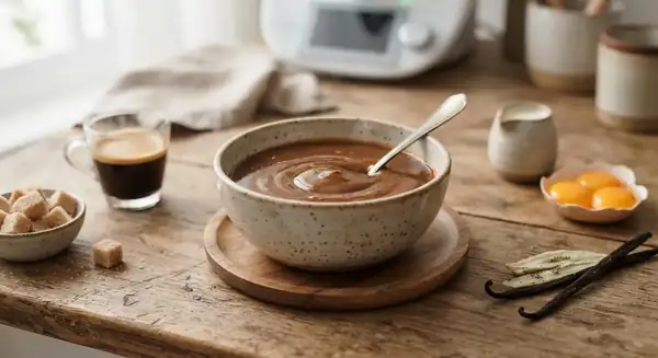 How to prepare a sweet coffee sauce with a Thermomix step by step