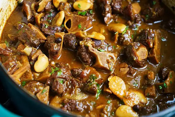 Jamaican Stewed Oxtail With Butter Beans