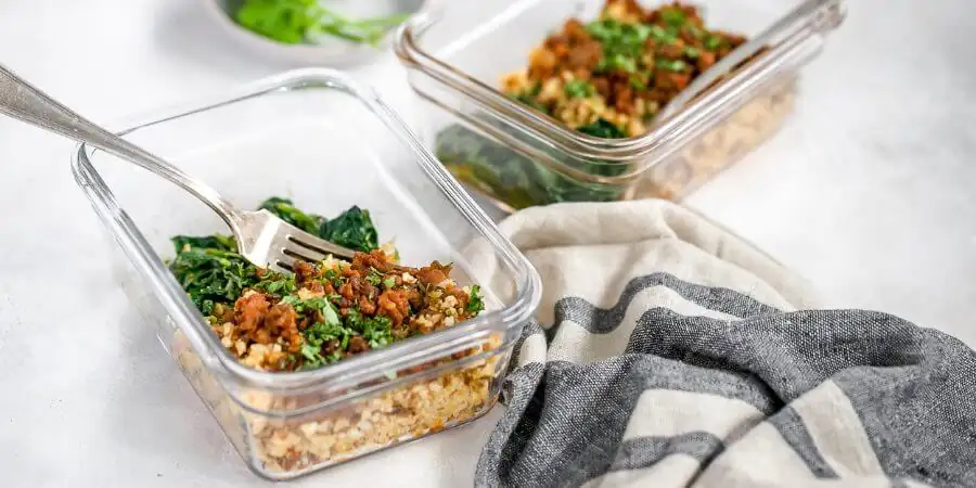 Chorizo, Spinach, & Cauliflower Rice Bowl