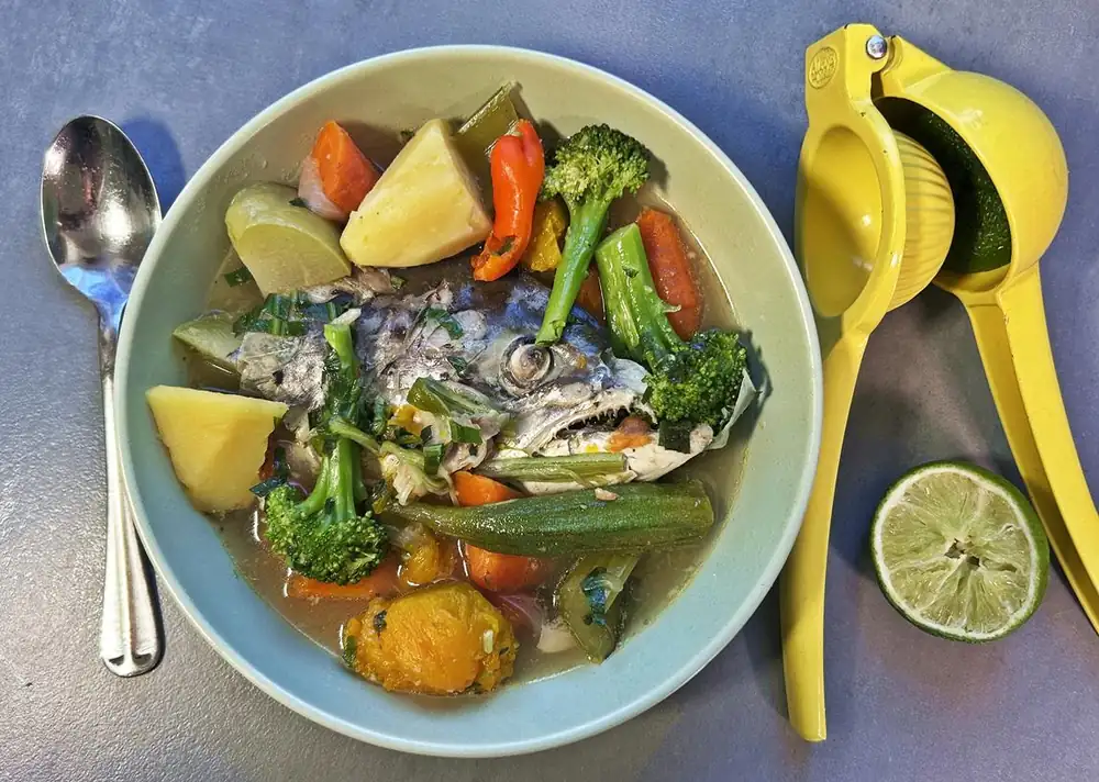 Incredible Salmon Head Broff (Caribbean Fish Broth)