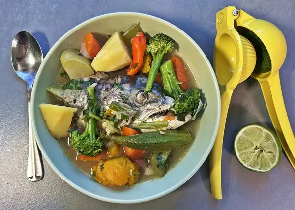 Incredible Salmon Head Broff (Caribbean Fish Broth)