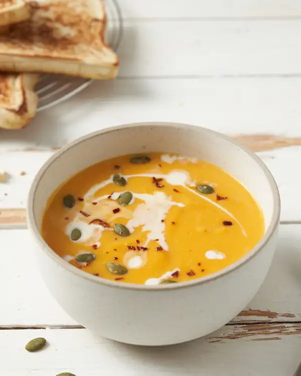 Sopa de calabaza moscada al estilo tailandés