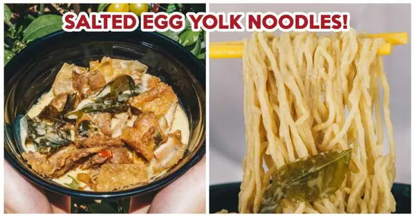 Tay Kee Noodle House Review: Salted Egg Yolk Chicken Cutlet Noodles Near Bugis
