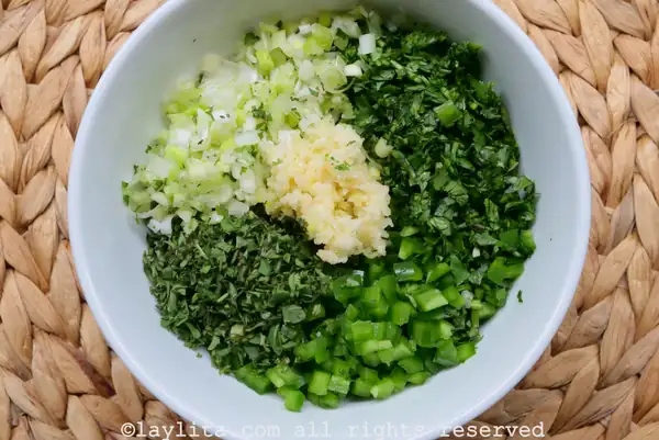 Quesadillas de camarones con chimichurri