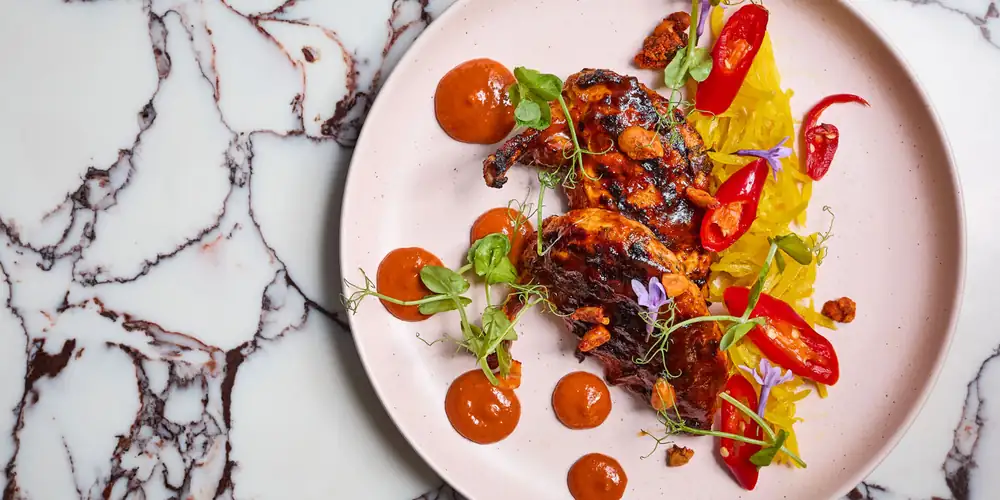 Barbecued Imli Chicken With Harissa Recipe