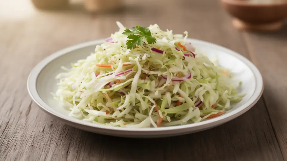 Entrante de otoño: Receta rápida de ensalada primaveral con repollo tierno y calabacín