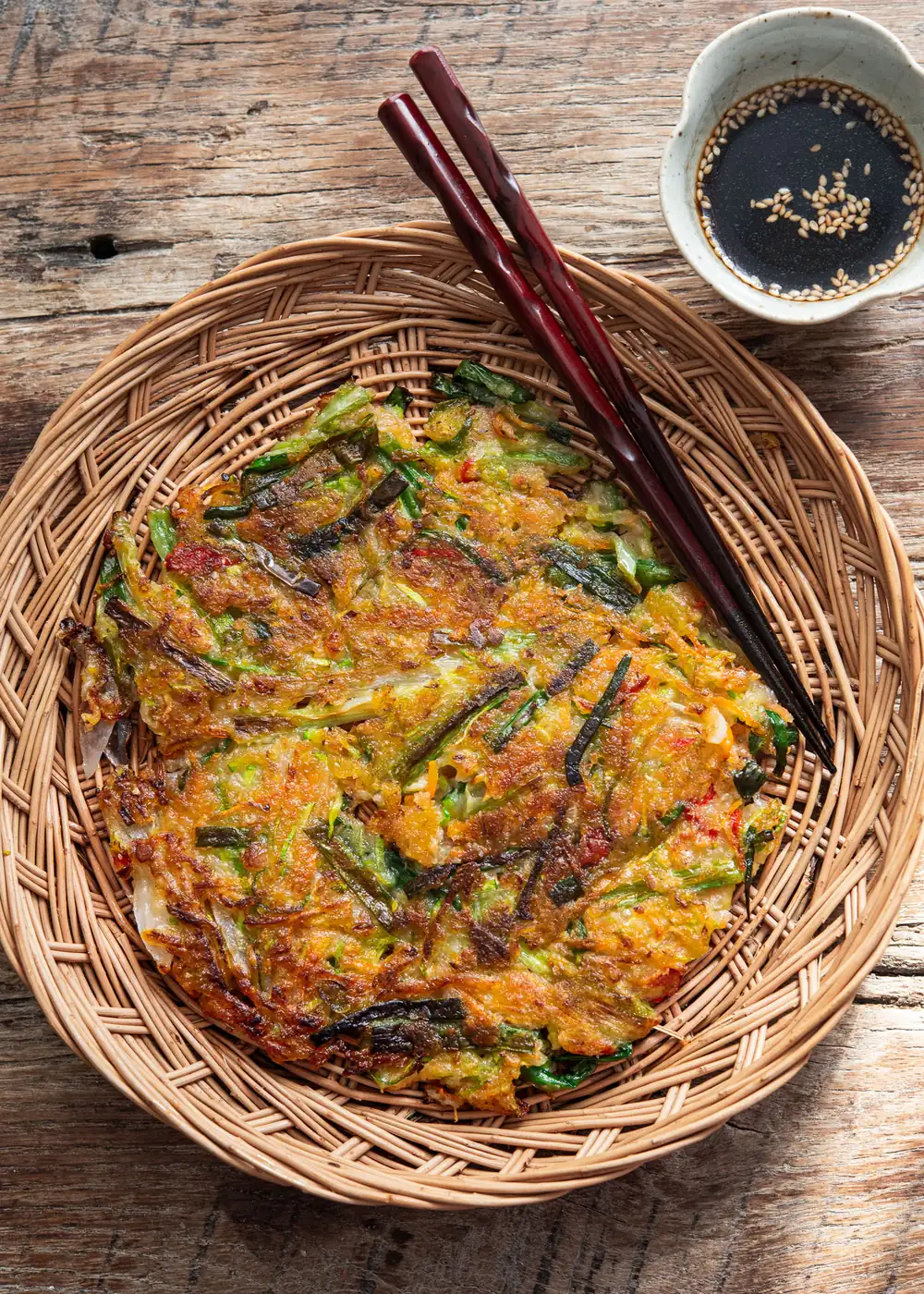 Crispy Korean Vegetable Pancakes (Easy Yachaejeon Recipe)