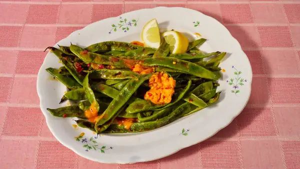 Blistered Romano Beans With Chile Butter