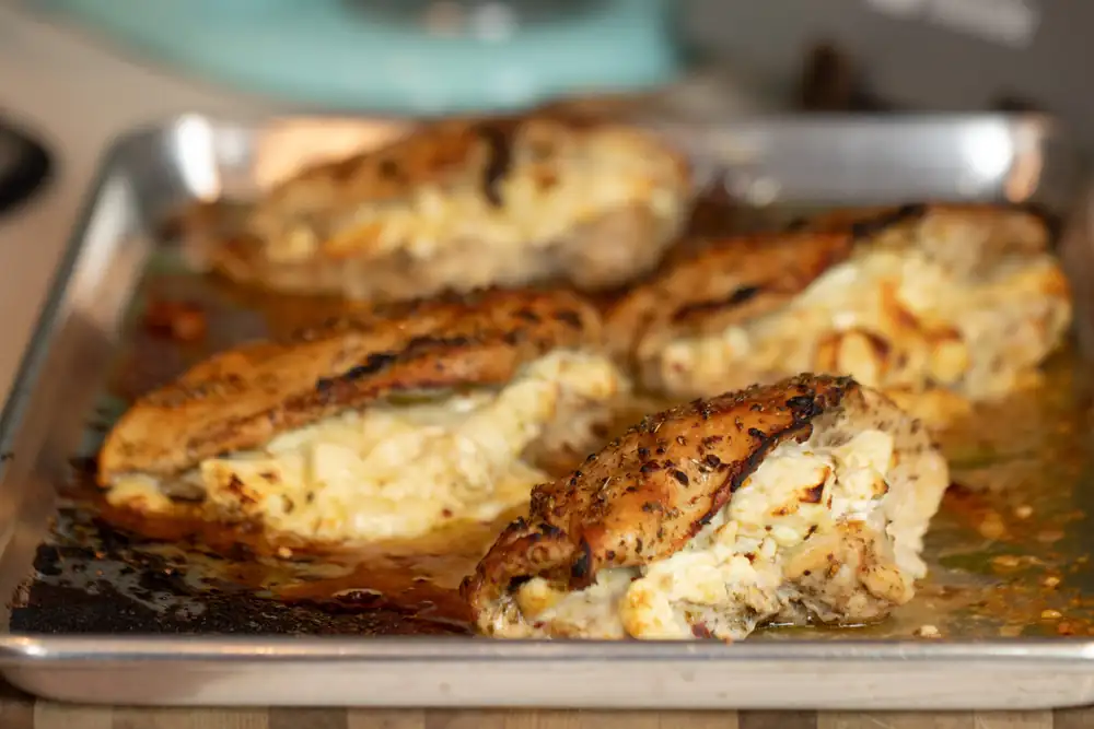 Mediterranean 3-Cheese Stuffed Chicken Breasts