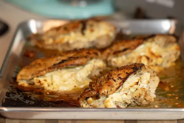 Mediterranean 3-Cheese Stuffed Chicken Breasts