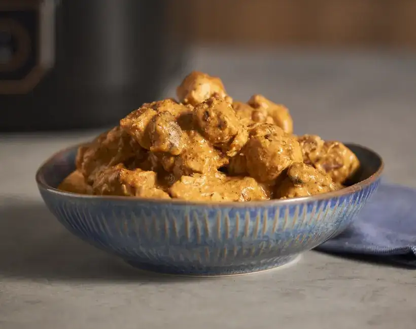 Chicken stroganoff from the multicooker