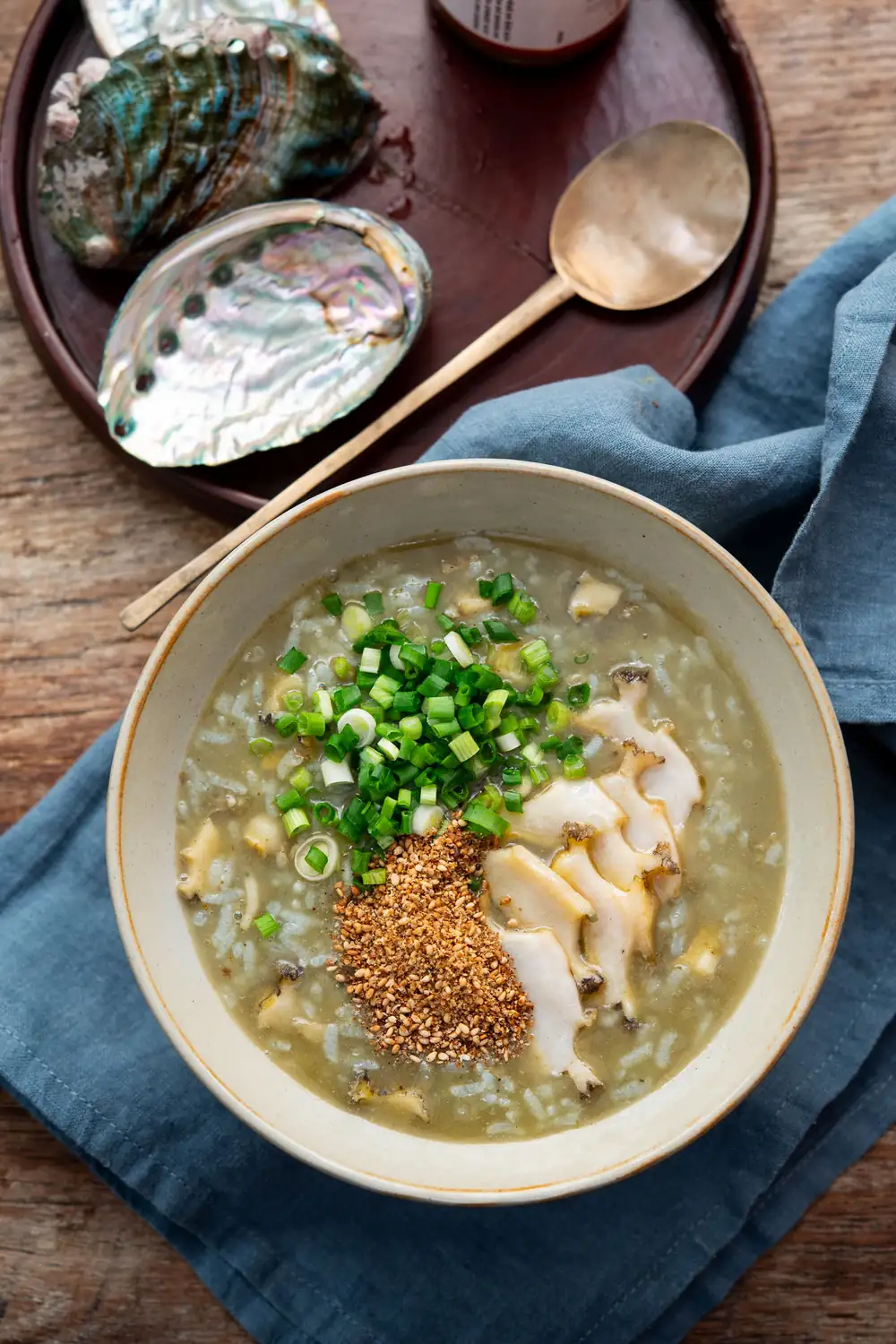 Jeonbokjuk (Korean Abalone Porridge with Fresh Abalone)