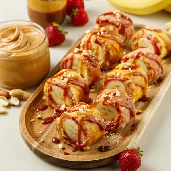 Peanut butter dessert sushi