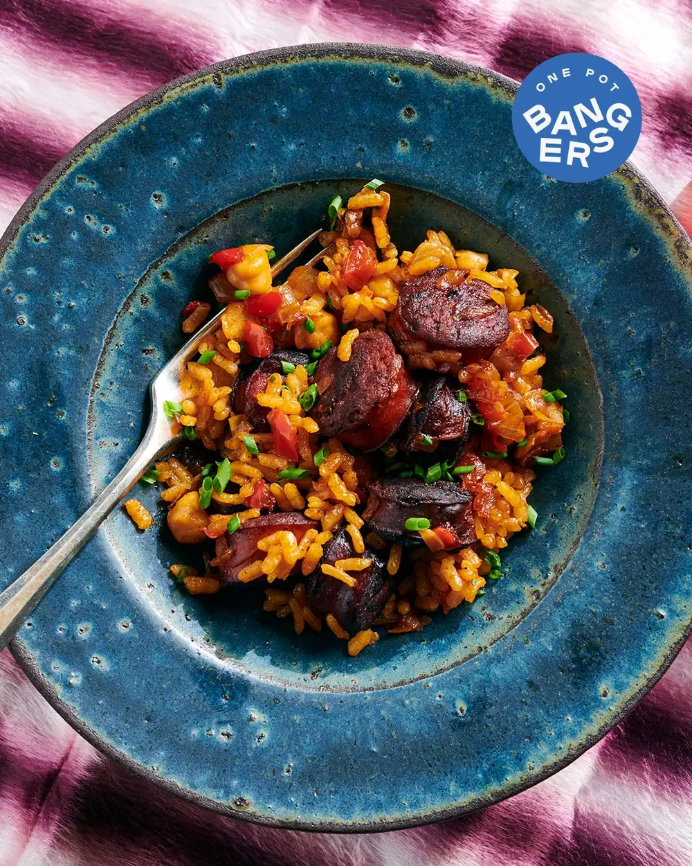 Baked Spanish Rice Recipe with Chorizo, Chickpeas, and Raisins