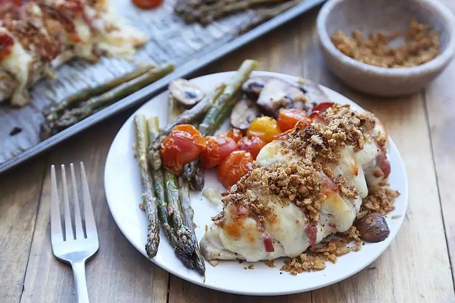 Ham and Mozzarella Hasselback Chicken