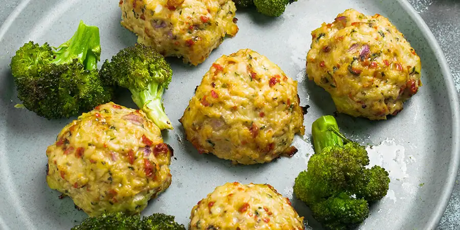 Sheet Pan Chicken Tuscan Meatballs & Broccoli