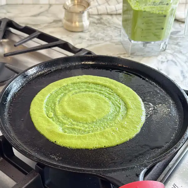 Easy Spinach Chilla with Oats and Masoor Dal