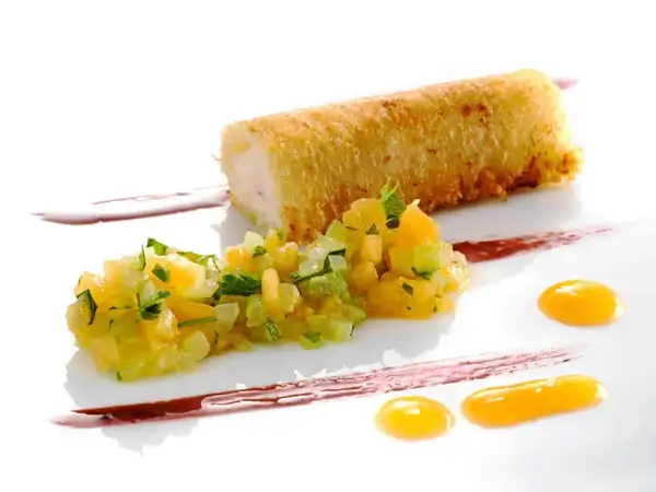 Sea Bass Cannoli with Melon and Celery Salad