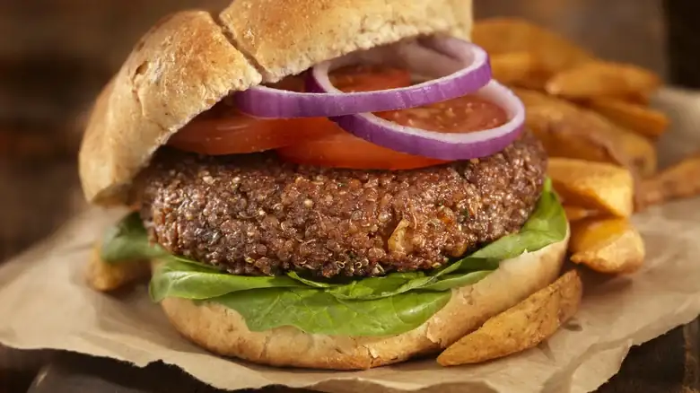 The Key Ingredient That Gives Veggie Burgers A Meat-Like Texture