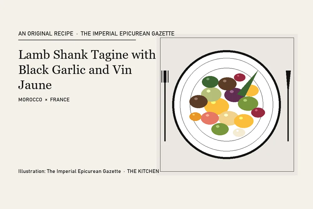 Lamb Shank Tagine with Black Garlic and Vin Jaune