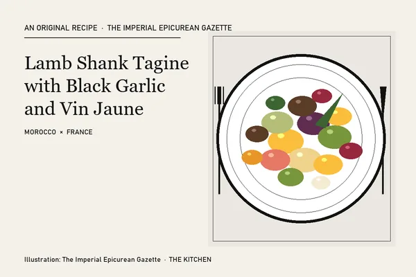 Lamb Shank Tagine with Black Garlic and Vin Jaune