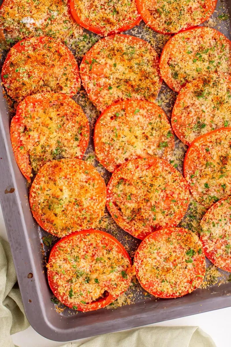 Tomatoes with Asiago Cheese