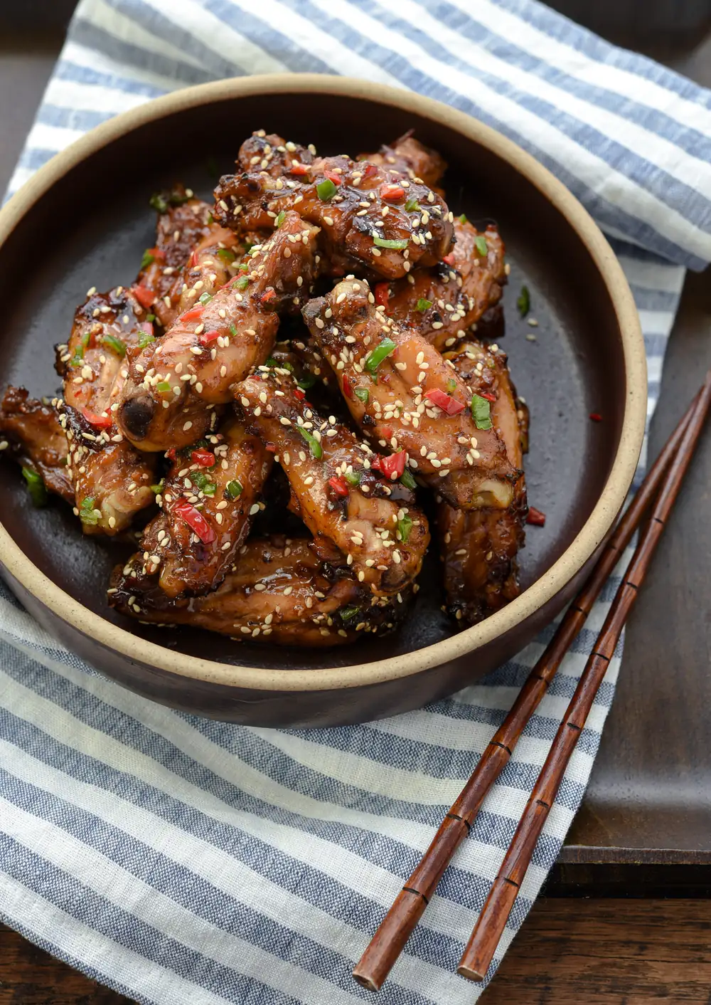 Skillet Korean Honey Garlic Chicken Wings