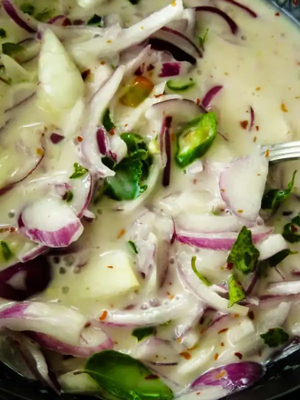 coconut milk onion sambol