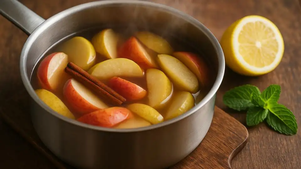 Compota de manzana y escaramujo: Un tónico ligero y refrescante