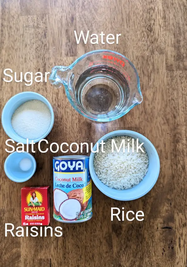 Arroz con Coco Titoté (Rice with Coconut and Raisins)