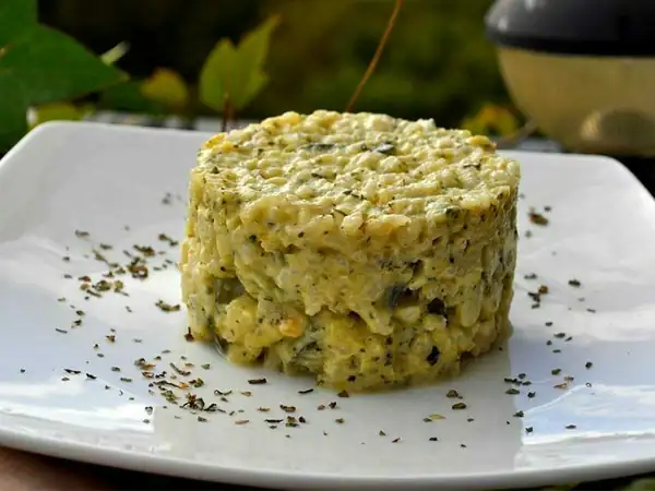 Risotto de champiñones y calabacín en la Thermomix