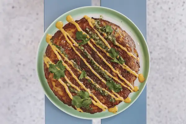 Tortilla con mayonesa de batata