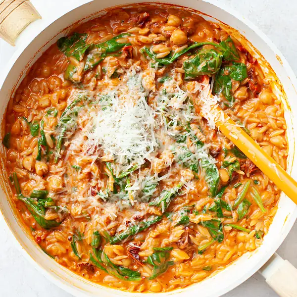 Orzo con garbanzos “Cásate conmigo”