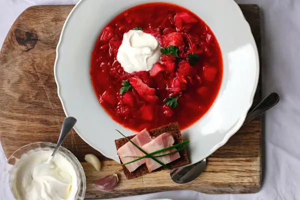 Traditional Ukrainian Borscht with Chicken