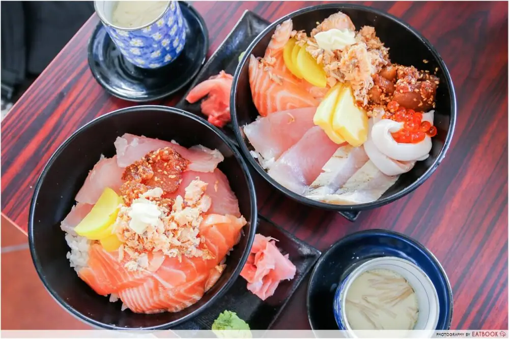 Reseña de Sakanadonya Kunimaru: ¡Menús de chirashidon con montones de sashimi en el centro de la ciudad!