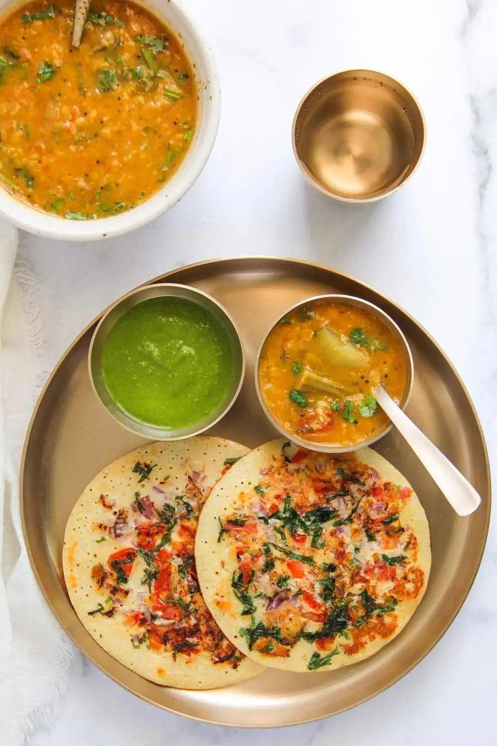 Uttapam de queso cottage