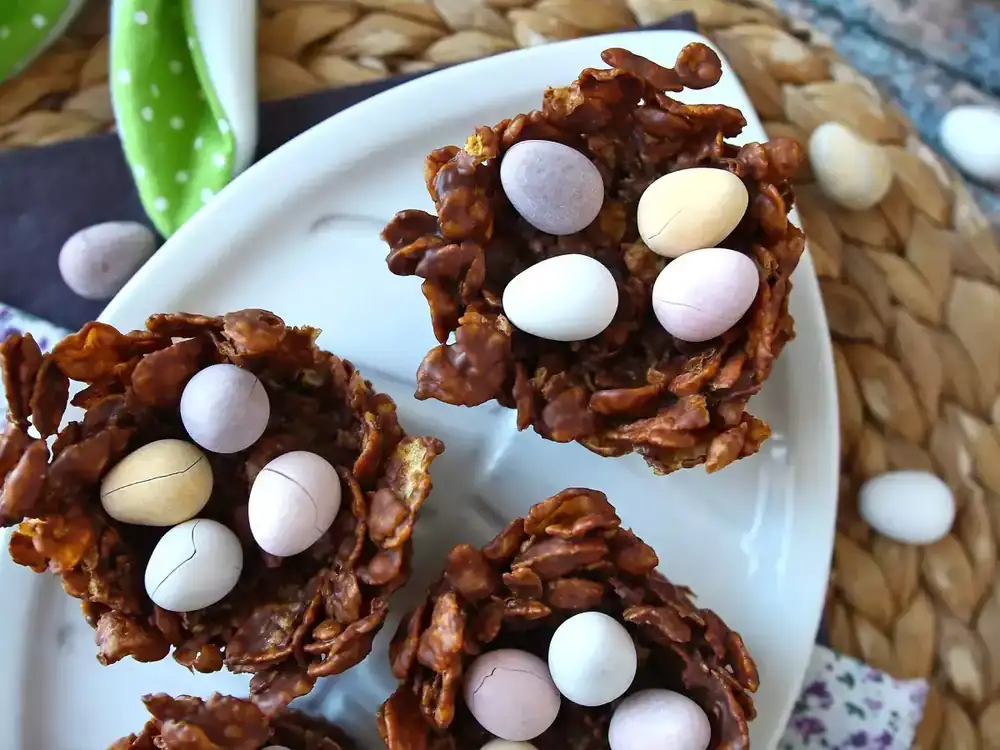Chocolate rock Easter nests