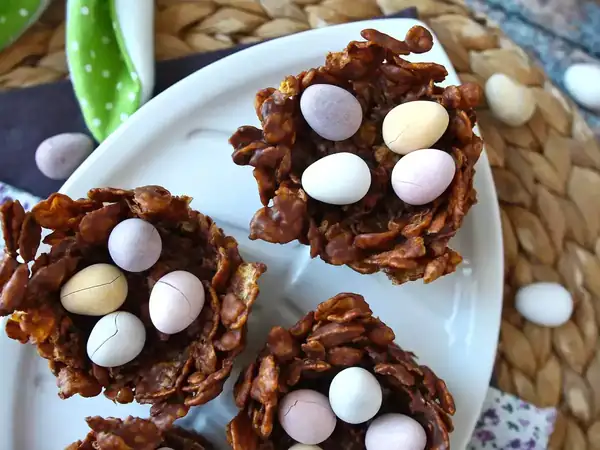Chocolate rock Easter nests