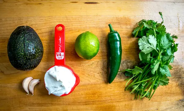 Easy Burrito Bowls with Creamy Avocado Sauce