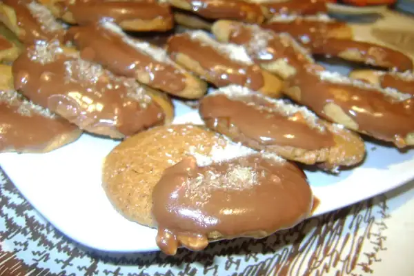 Homemade gingerbread with chocolate