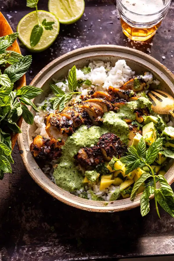 Peruvian Chicken with Creamy Green Sauce