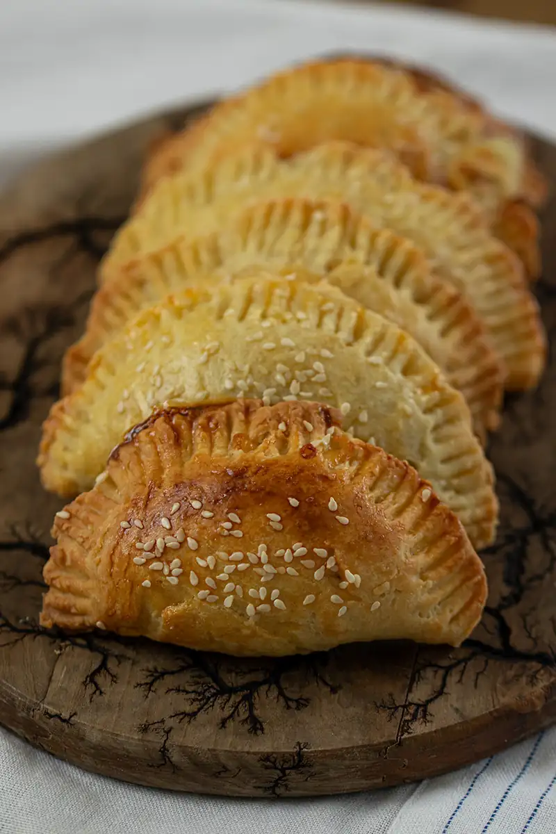 Tiropitakia Kourou (Greek Cheese Pies with Yogurt Dough)