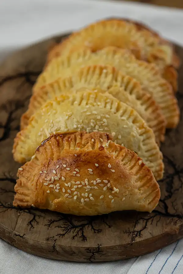Tiropitakia Kourou (Greek Cheese Pies with Yogurt Dough)