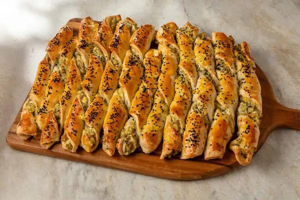 Potato-filled rolled pastry