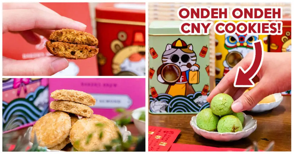 Baker's Brew Has CNY Goodies Such As Pineapple Bak Kwa And Hae Bee Hiam Cookies In Collectible Fortune Cat Tins