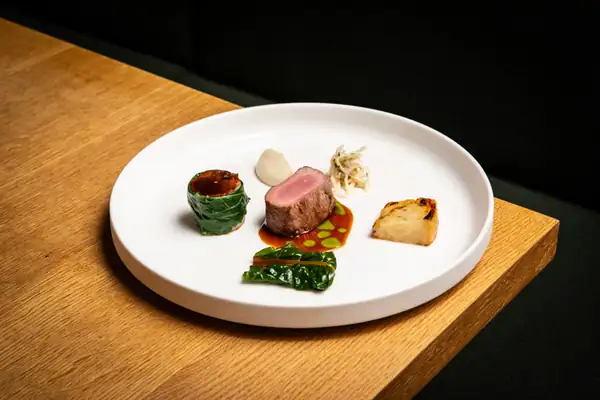 Loin of Manx Loaghtan Lamb, Salt-Baked Celeriac and Garden Chard Recipe